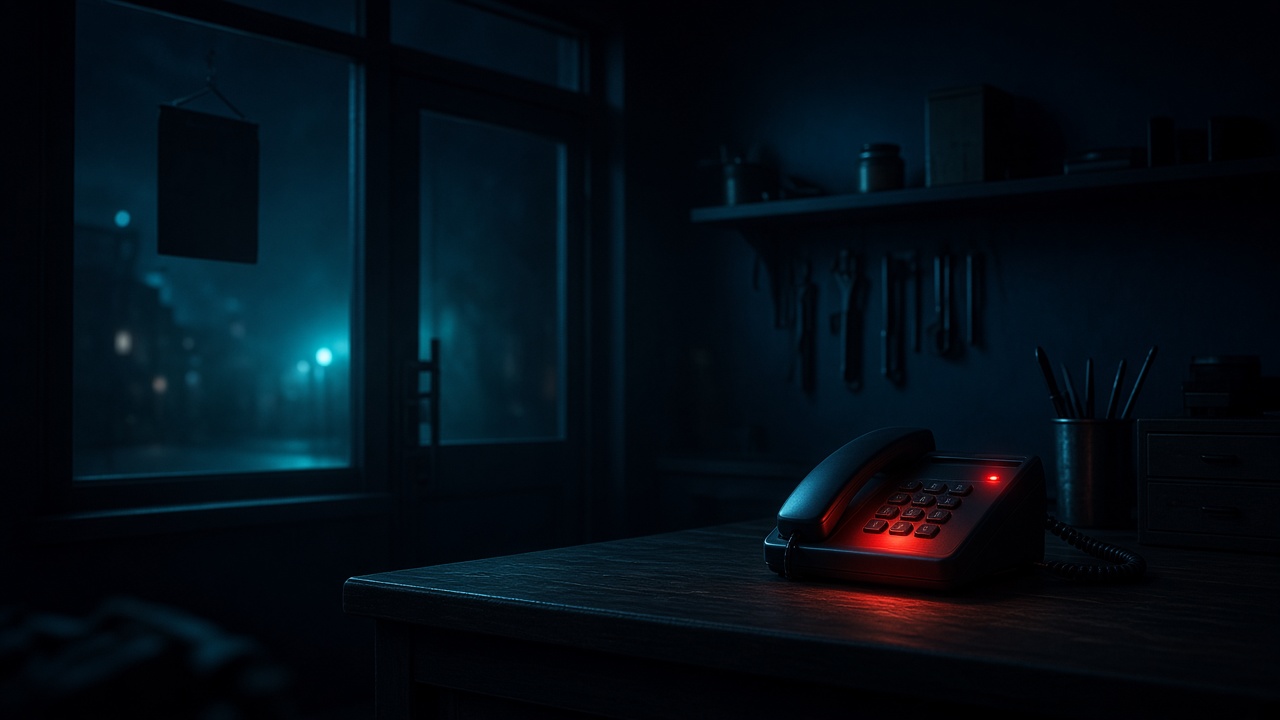 A shop phone ringing unanswered after hours